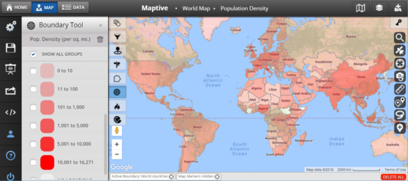 Global Mapping Software Create Interactive World Maps Maptive