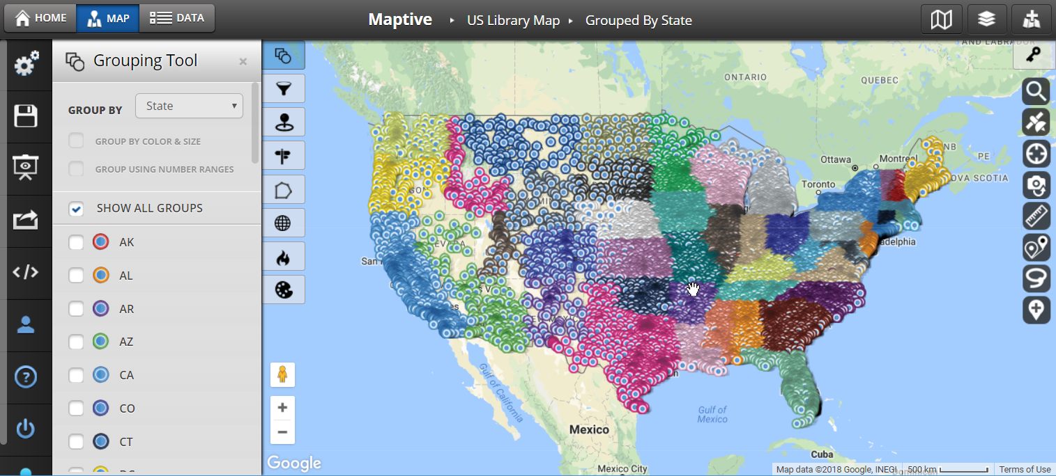 Plot Multiple Locations On A Map Maptive