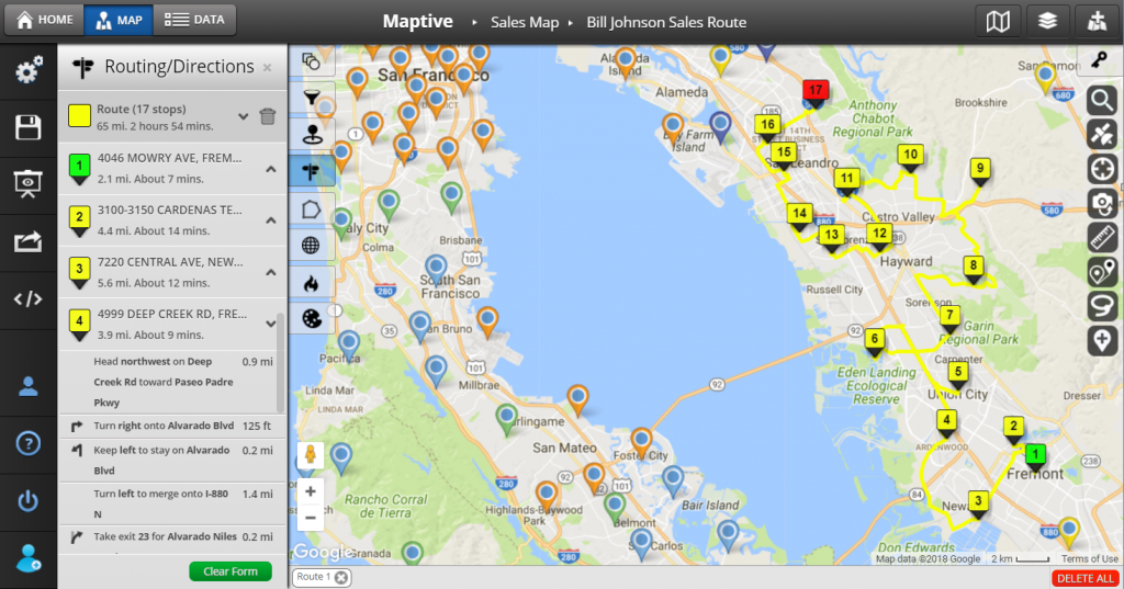 optimized_sales_route - Maptive