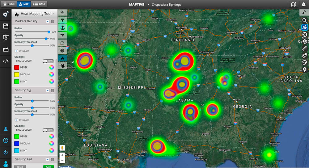 Heat Map Generator Create A Custom Heat Map Maptive