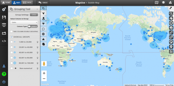 Create Bubble Maps with Mapping Software | Maptive