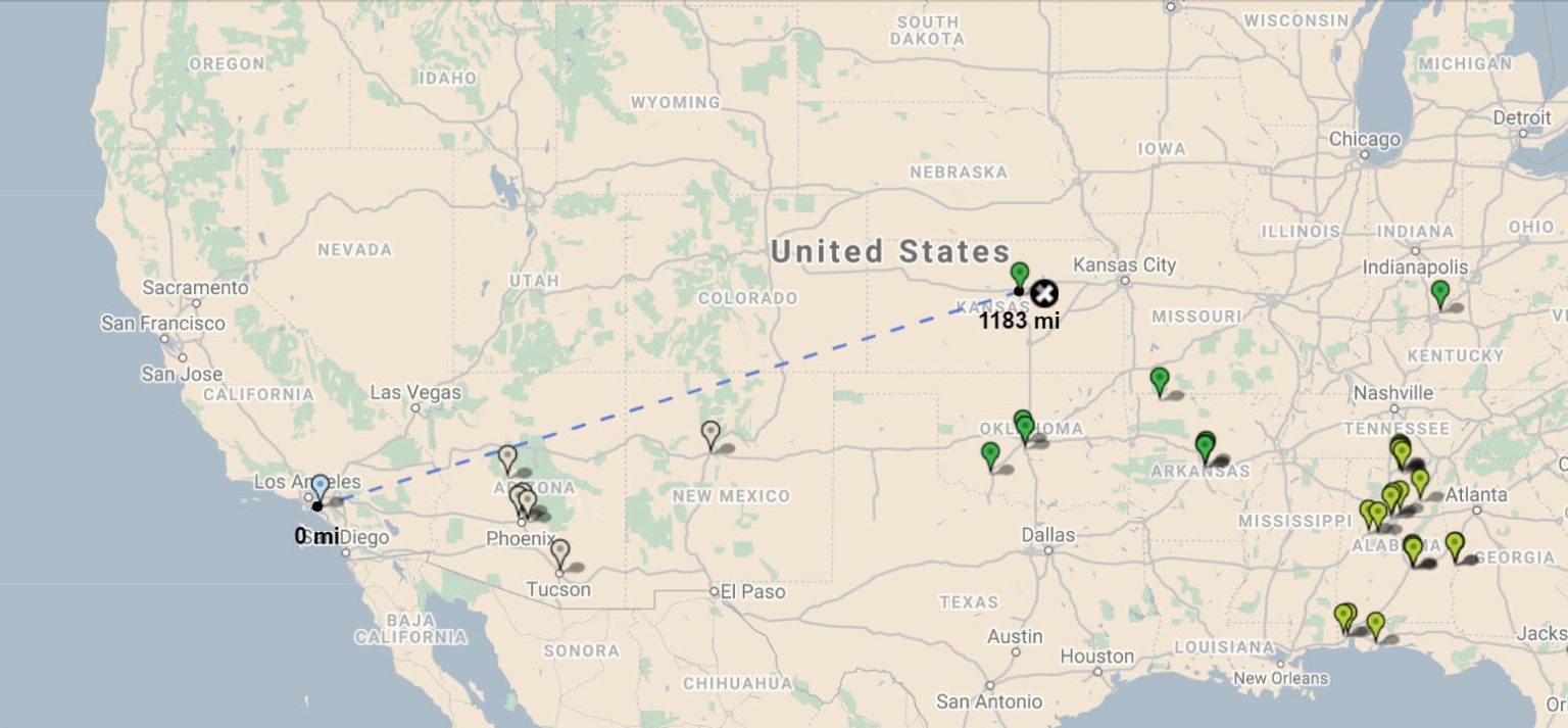 Distance Calculator Mapping Tool Maptive   Distance Calculator Two Addresses 1536x713 