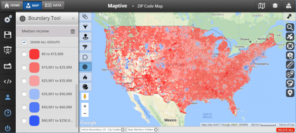 How to Create a Zip Code Map with Maptive's Mapping Software