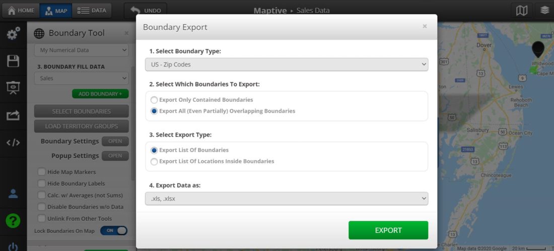 find-zip-codes-inside-a-radius-maptive