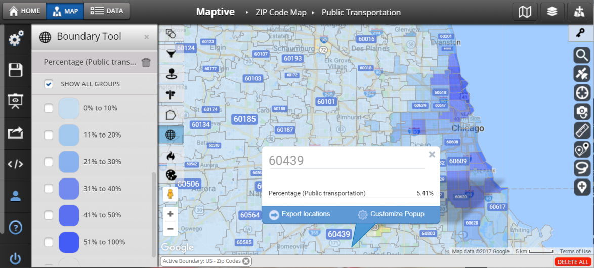 Create Territory Maps With Zip Codes Maptive