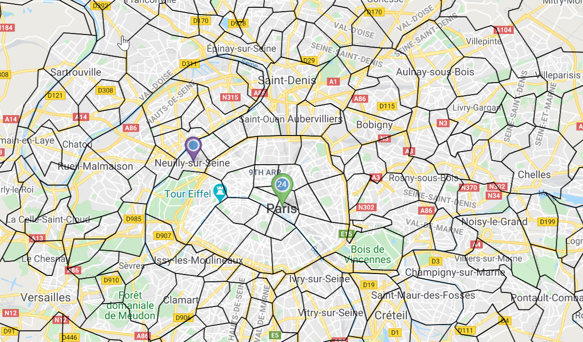 Postcode random. Europe Postal code Map.