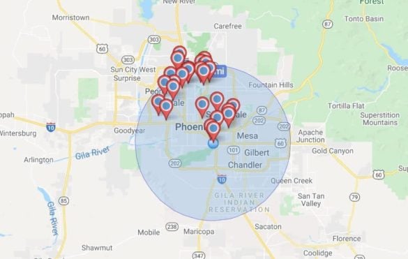 Draw a Radius on a Map - Radius Tool - Maptive