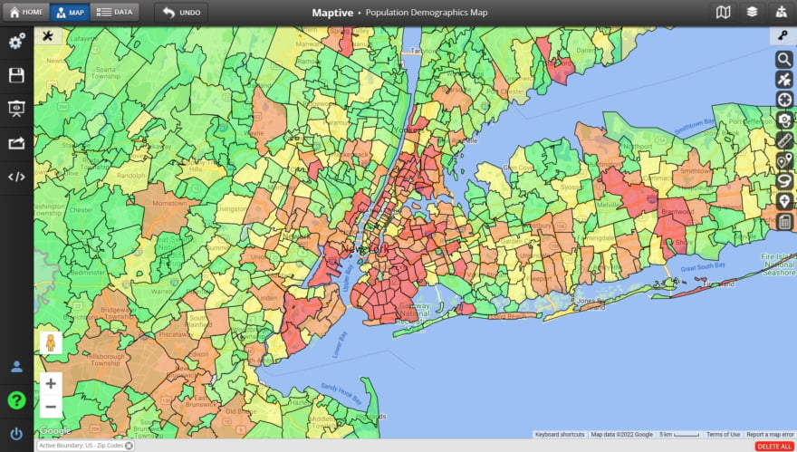 The Top 3 Ways To Use Dot Density Maps Maptive   Population Density Demographics 880x499 