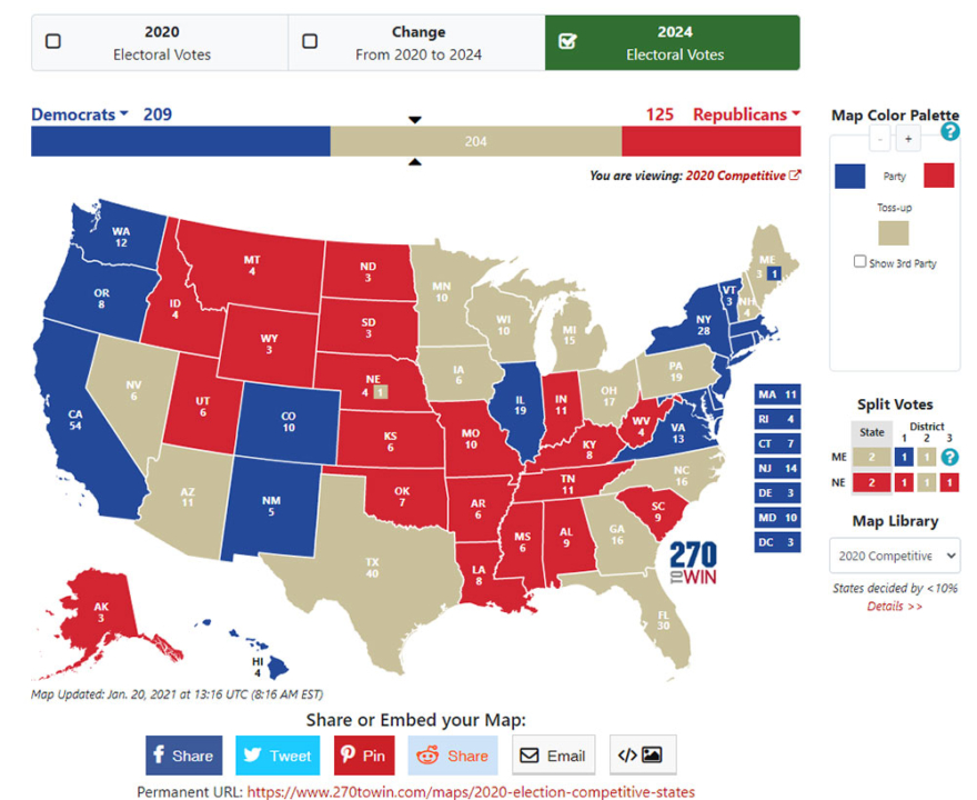 Interactive Political Map 880x720 