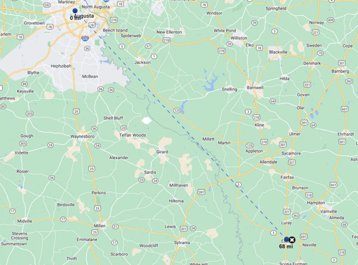 How To Measure Distance Between 2 Addresses Or Points Maptive   Distance Calculator 716x530 