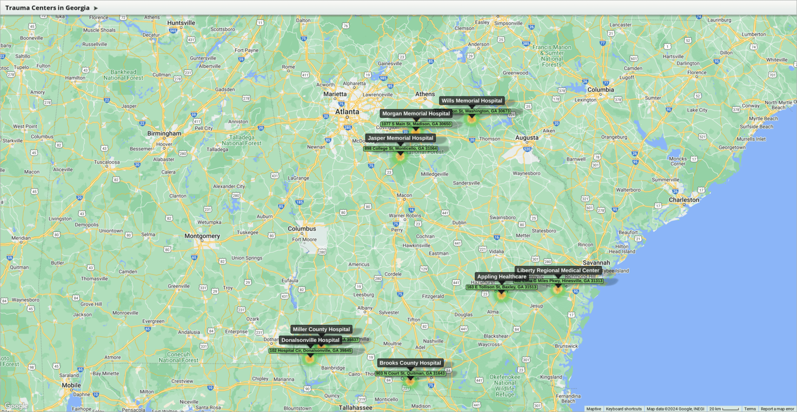 Level 4 Trauma Centers in Georgia