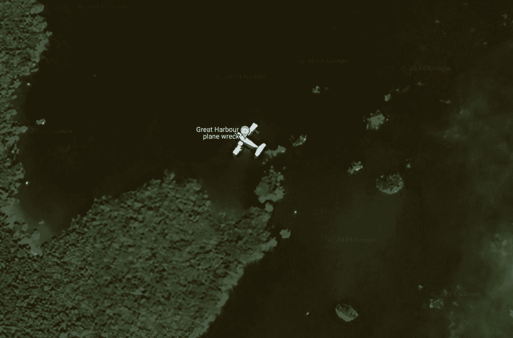 Underwater Aeroplane Wreckage, Bahamas