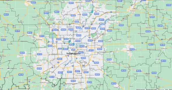 Interactive Zip Code Map of Indianapolis